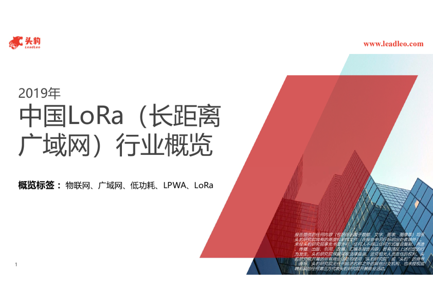 2019年中国LoRa（长距离广域网）行业概览