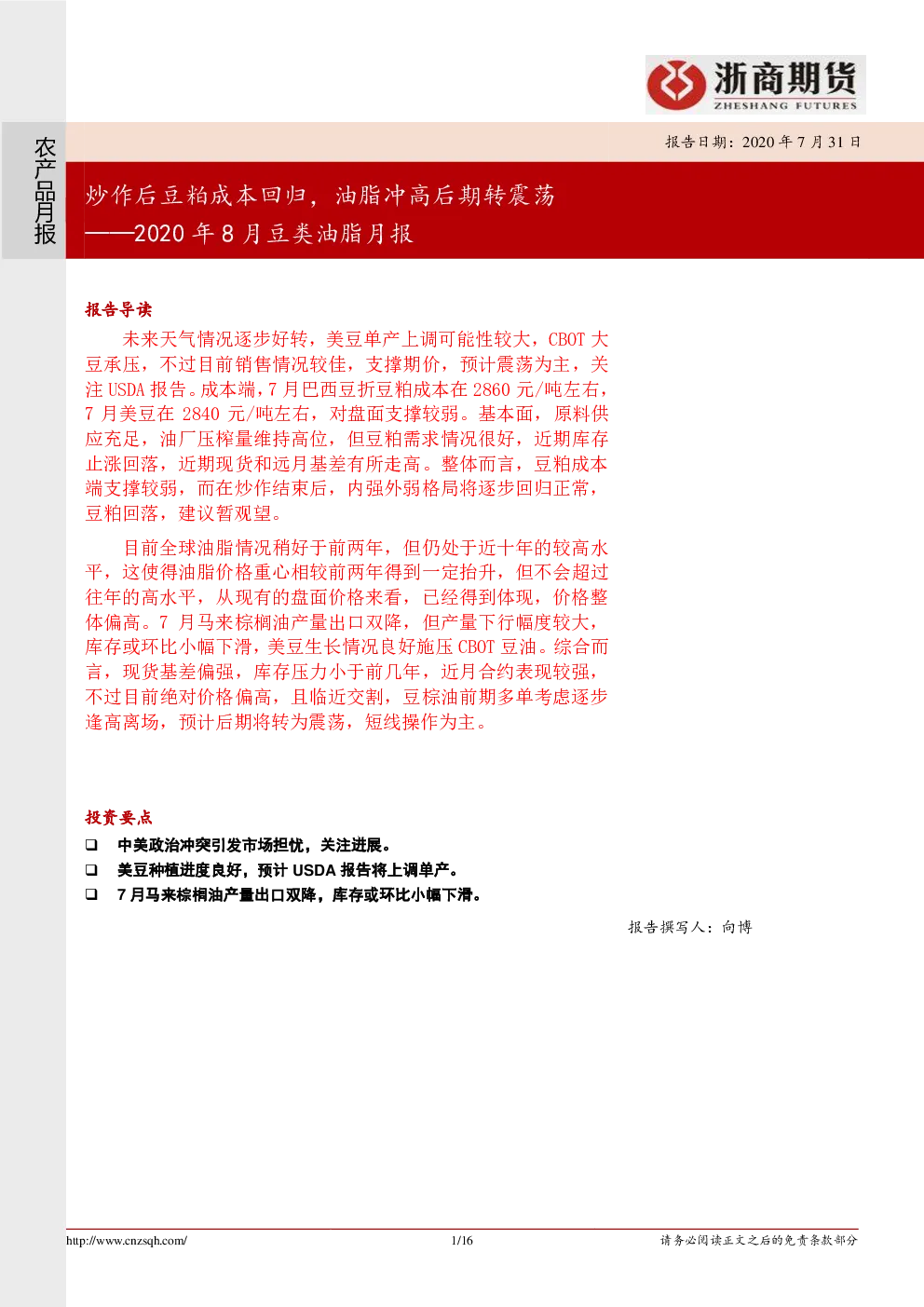 报告封面