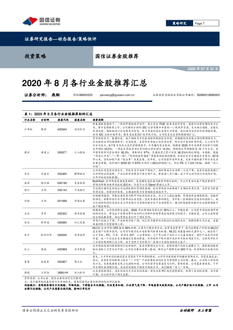 报告封面