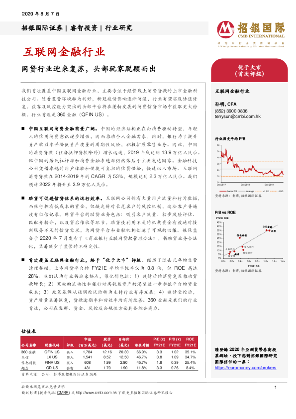 互联网金融行业：网贷行业迎来复苏，头部玩家脱颖而出