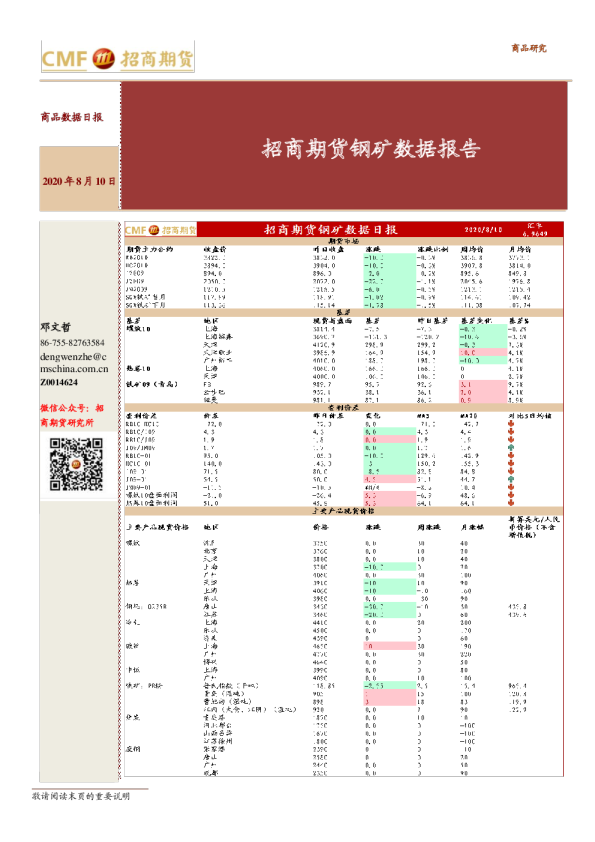 钢矿数据报告