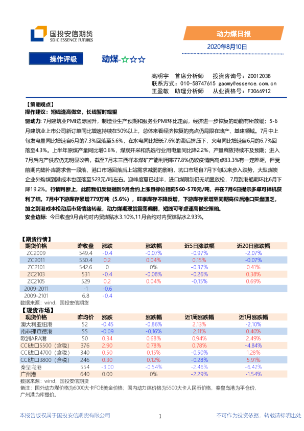 动力煤日报