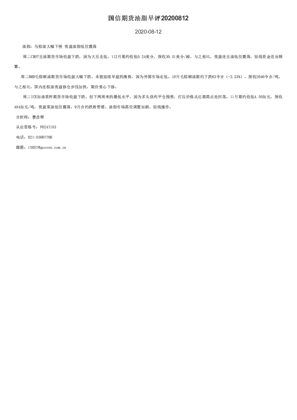 报告封面