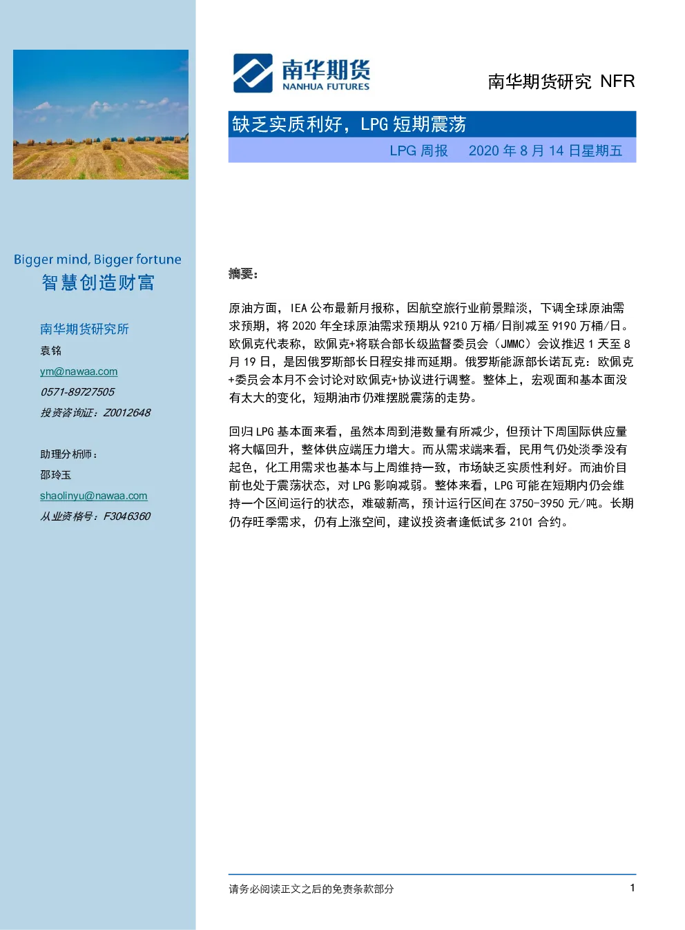 报告封面
