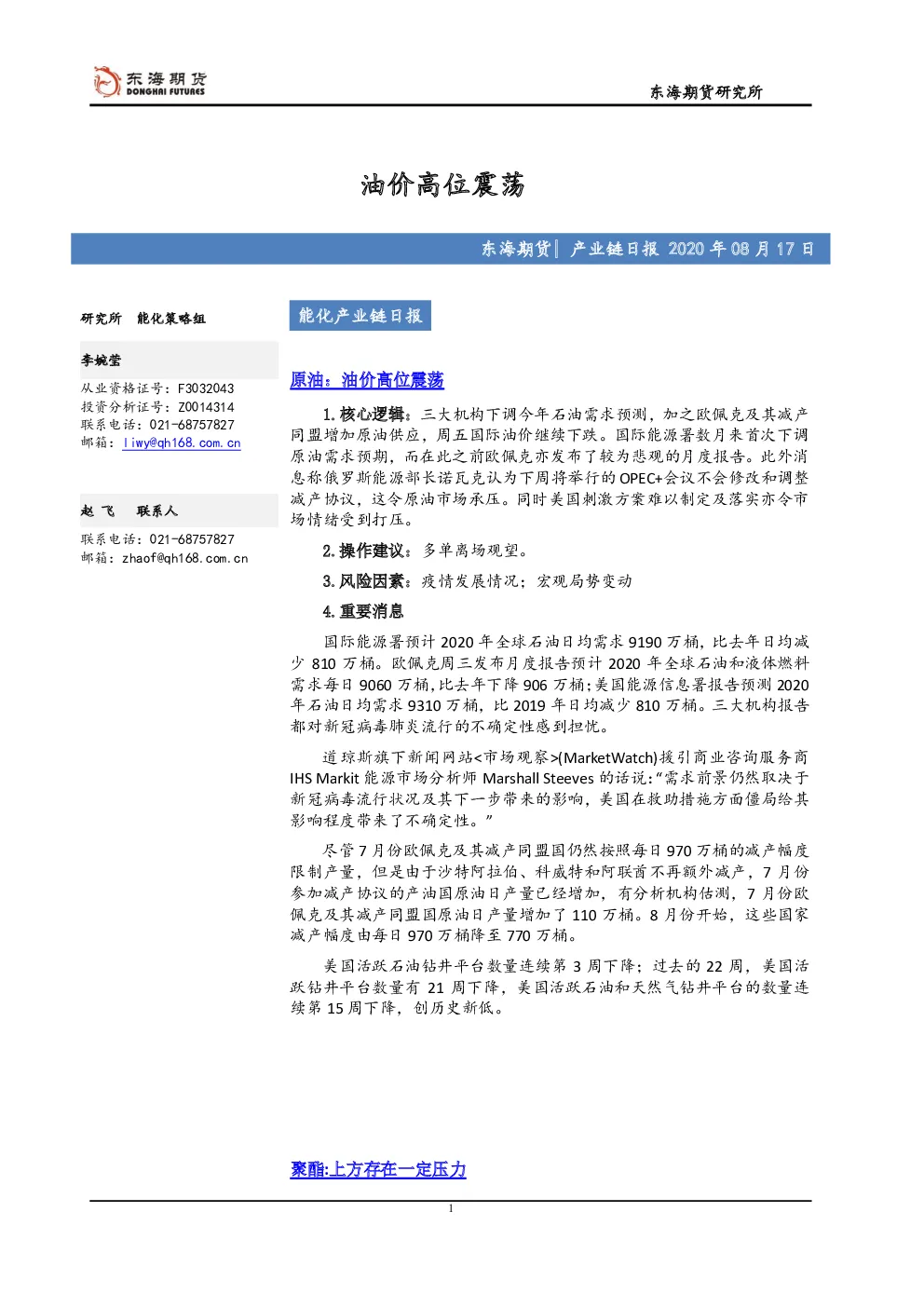 报告封面