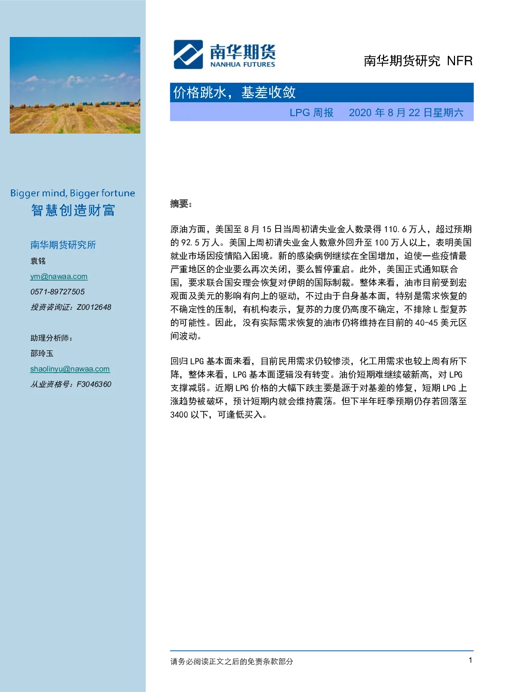 报告封面