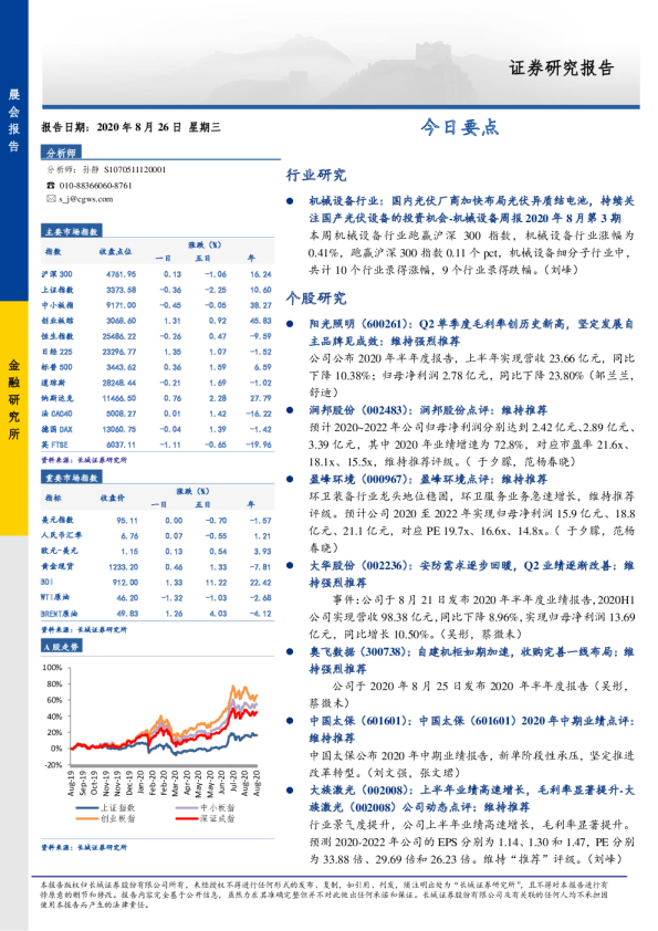 长城证券晨会报告