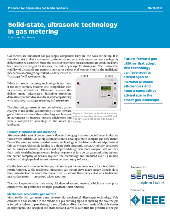 固态超声波技术在燃气计量中的应用