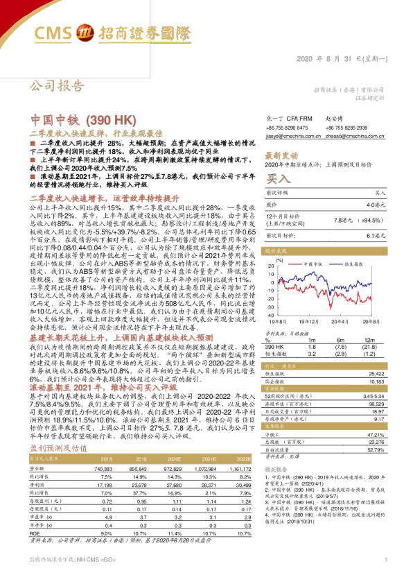二季度收入快速反弹，行业表现最佳