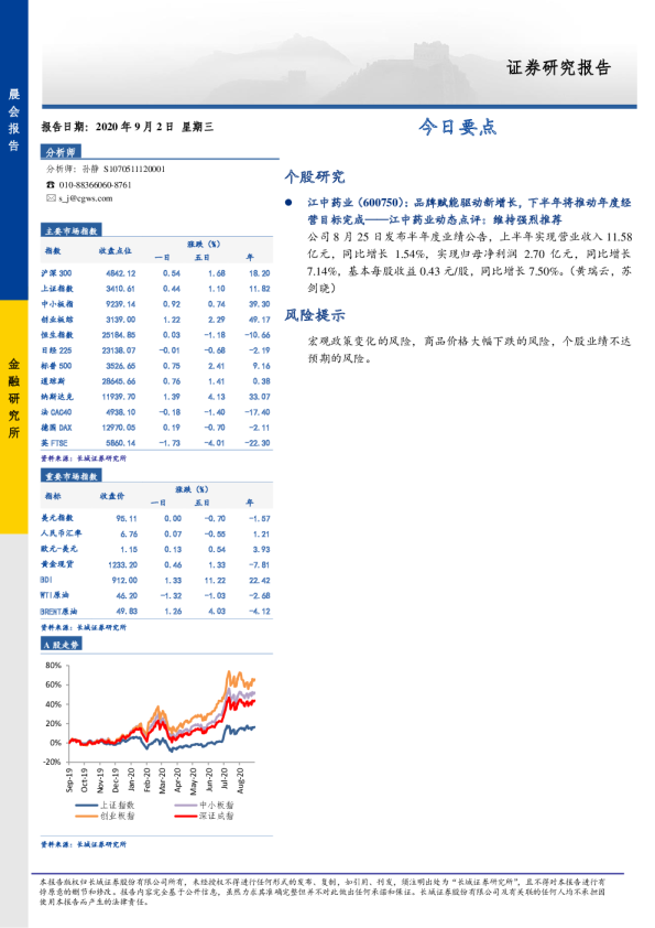 长城证券晨会报告