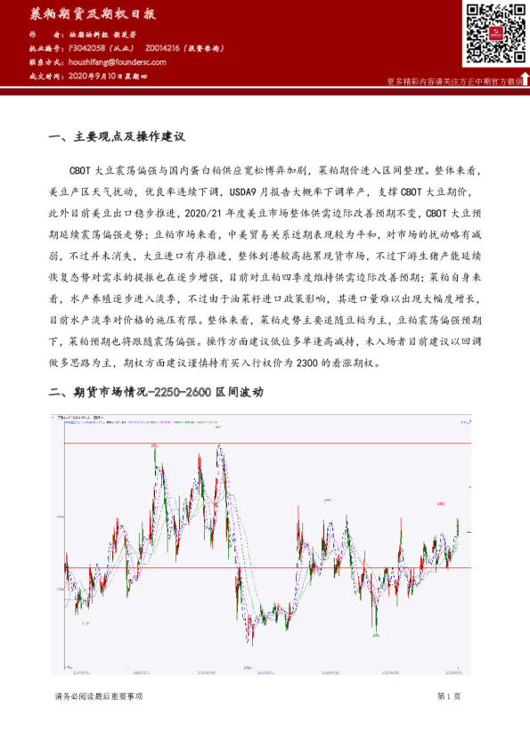 菜粕期货及期权日报