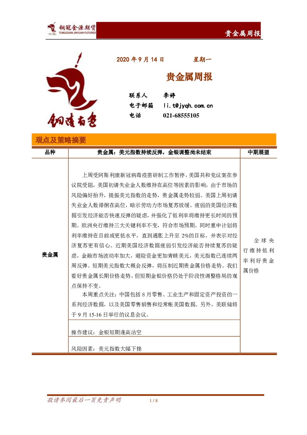 报告封面