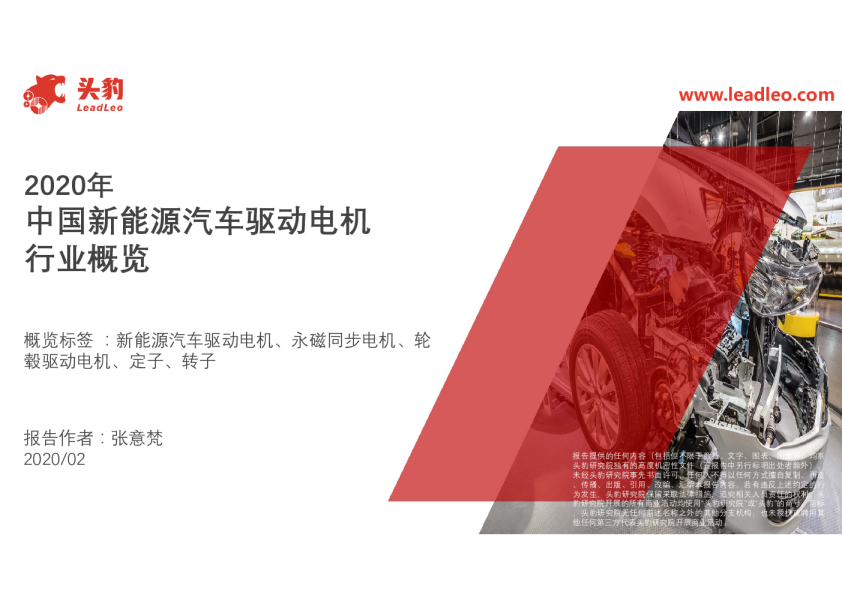 2020年中国新能源汽车驱动电机行业概览