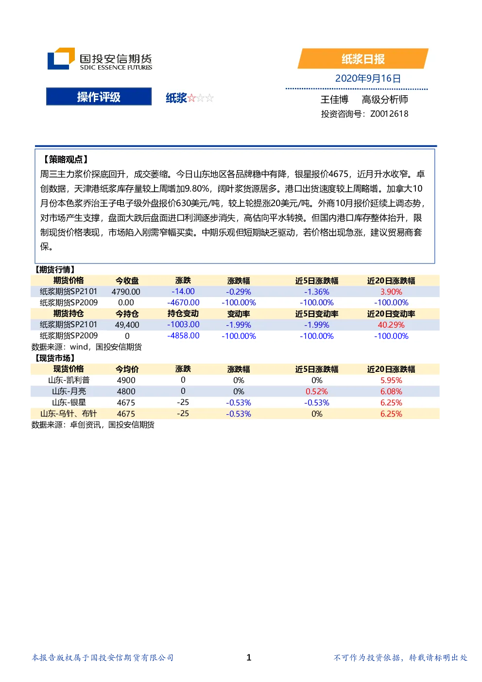 报告封面