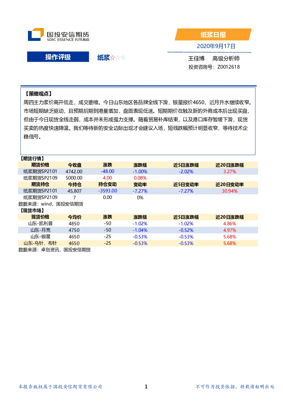 报告封面