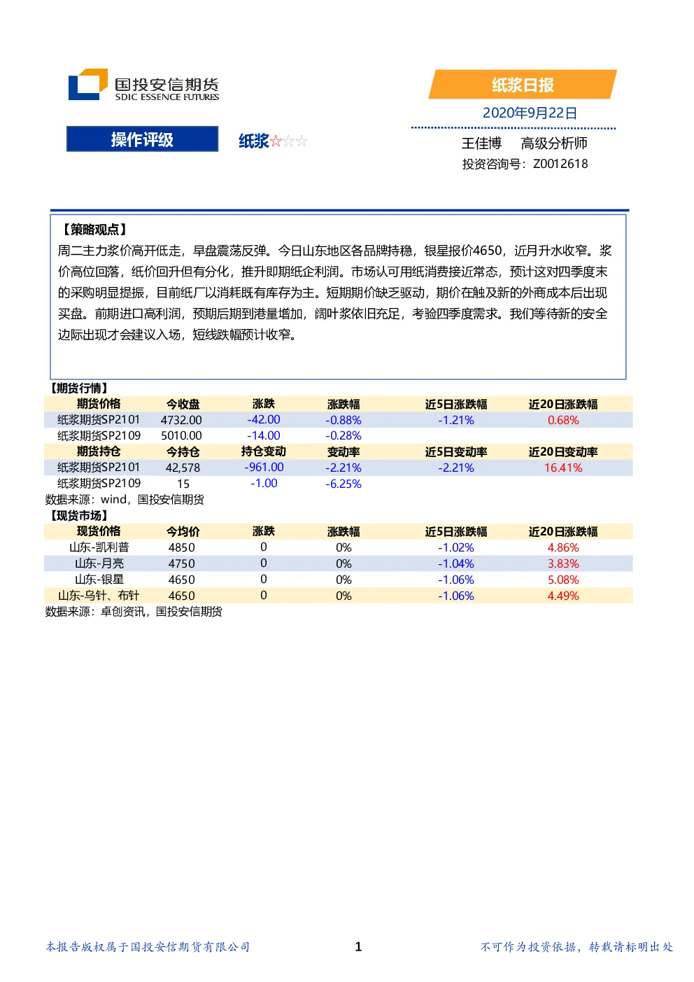 报告封面