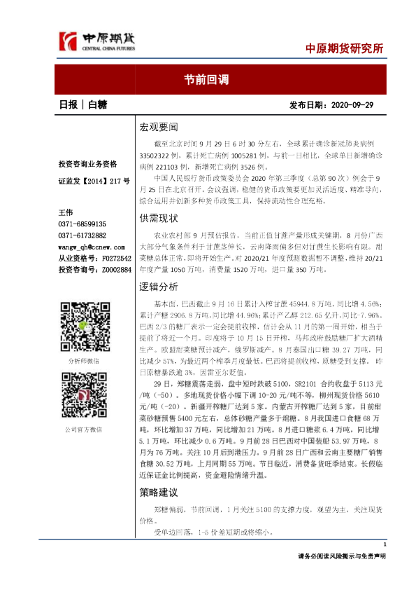 白糖日报：节前回调