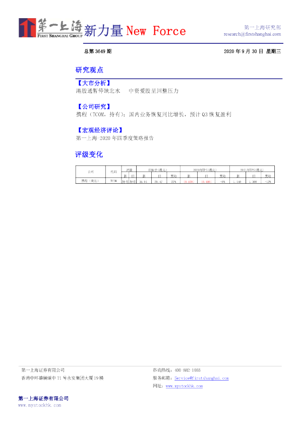新力量New Force总第3649期