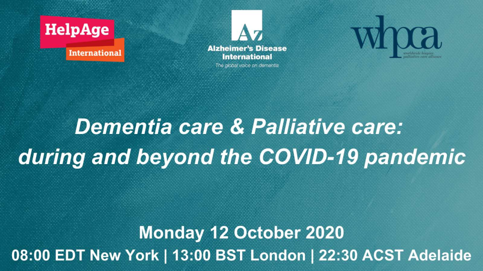 痴呆症护理与姑息护理：在COVID-19大流行期间及之后