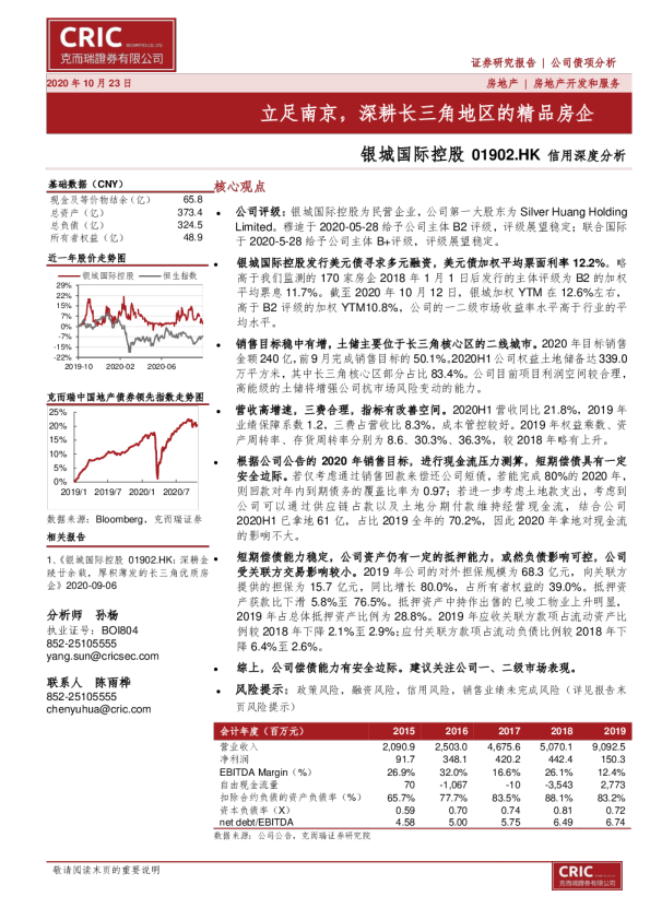 信用深度分析：立足南京，深耕长三角地区的精品房企