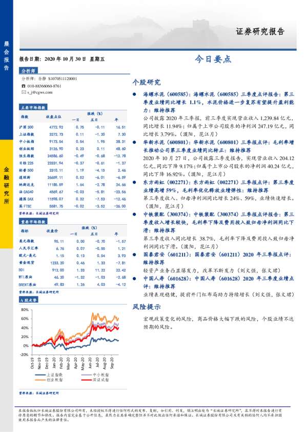 长城证券晨会报告