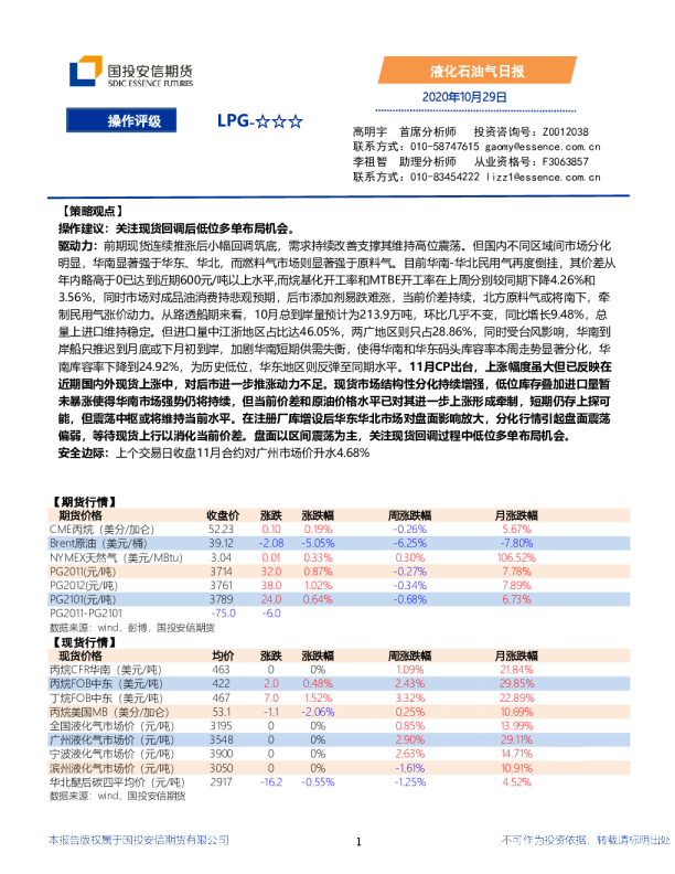液化石油气日报