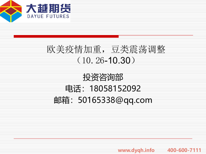 欧美疫情加重，豆类震荡调整