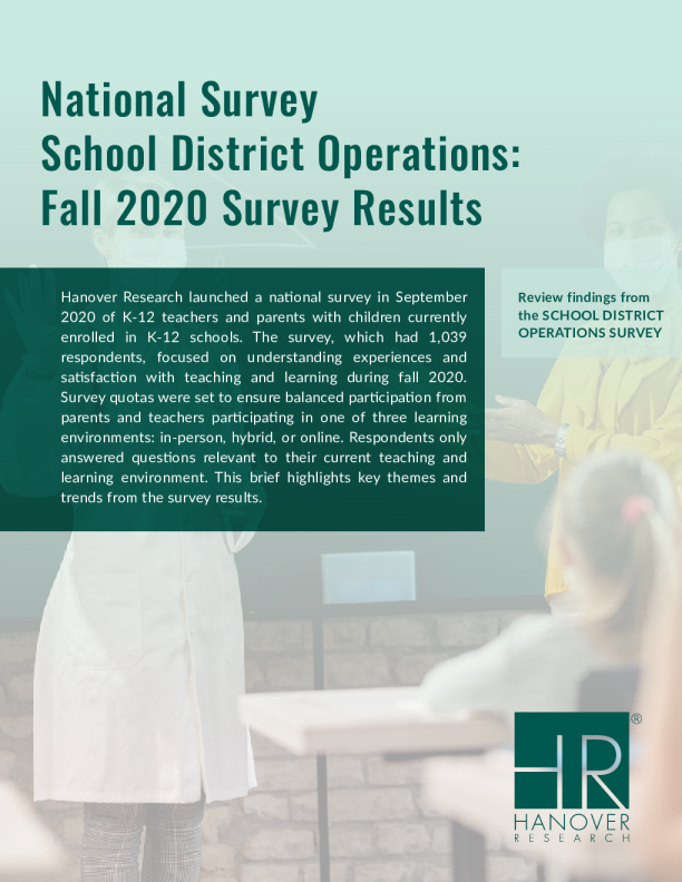 全国调查学区运营：2020年秋季调查结果