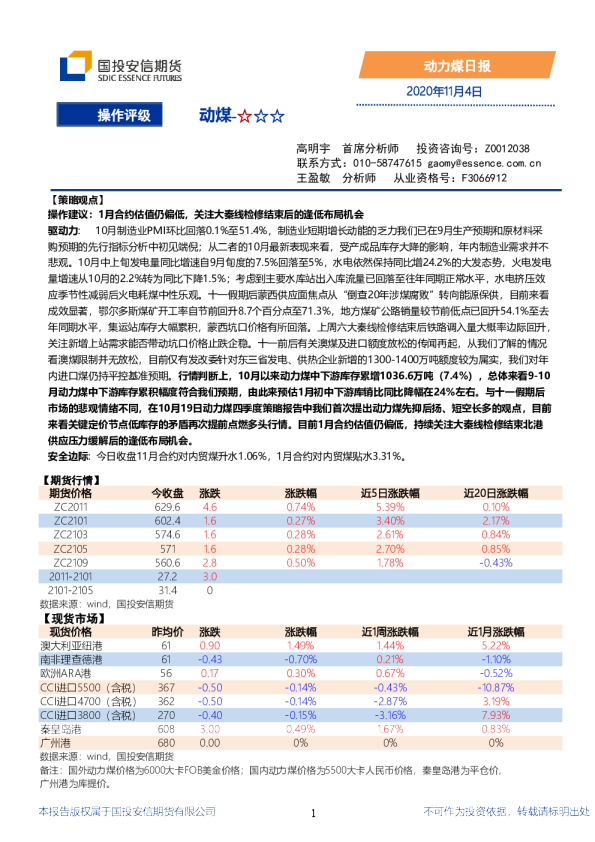 动力煤日报