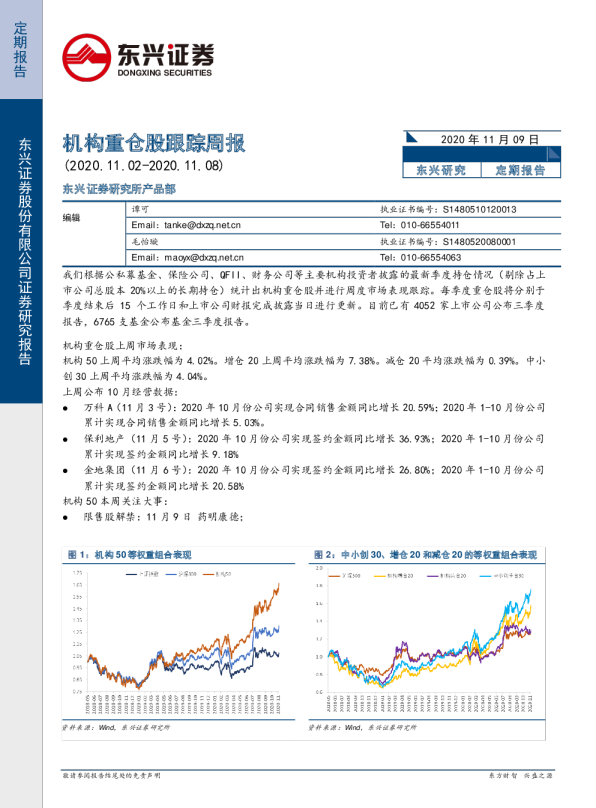 机构重仓股跟踪周报