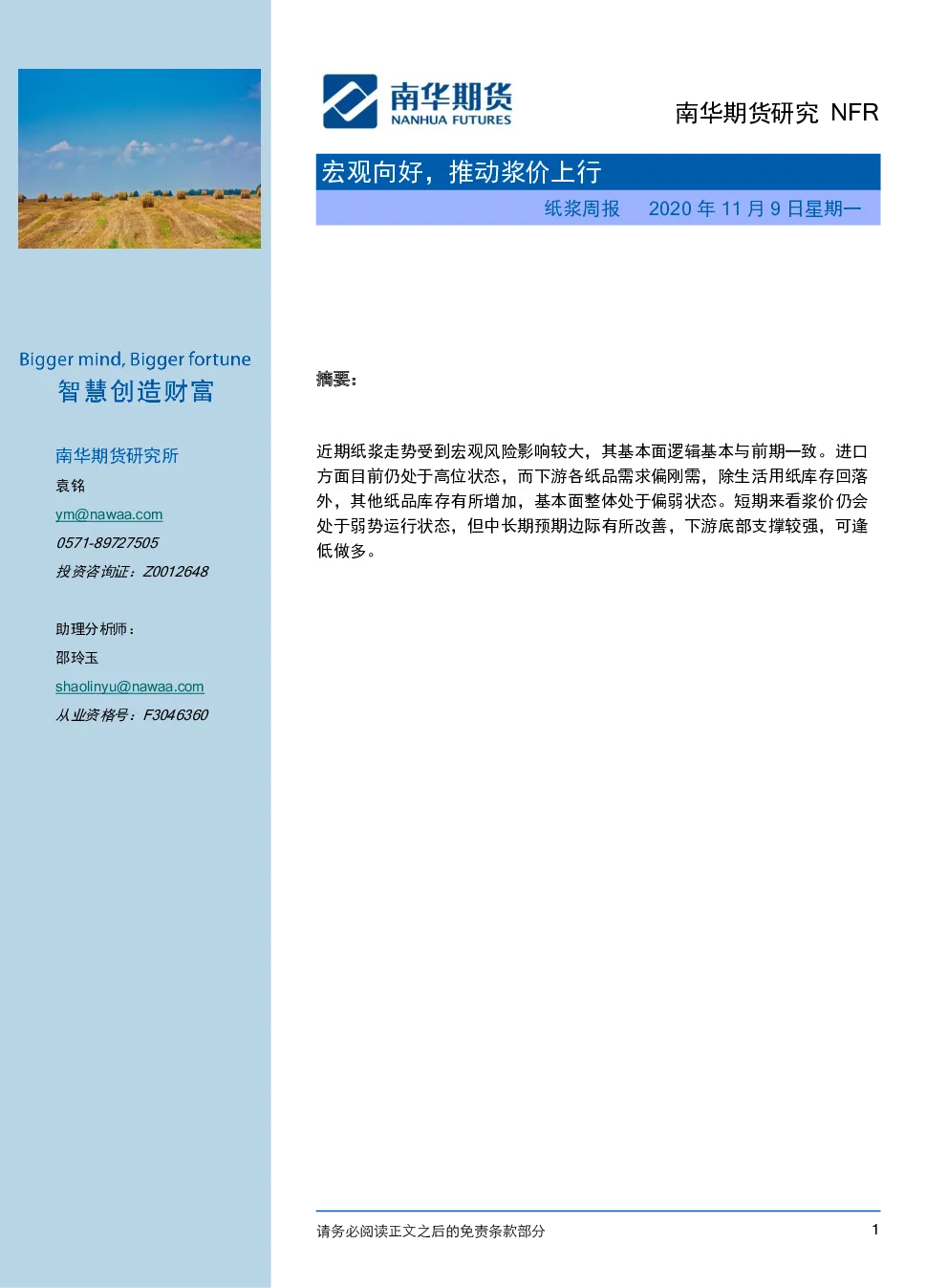 报告封面