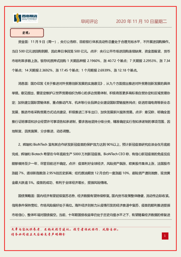 早间评论