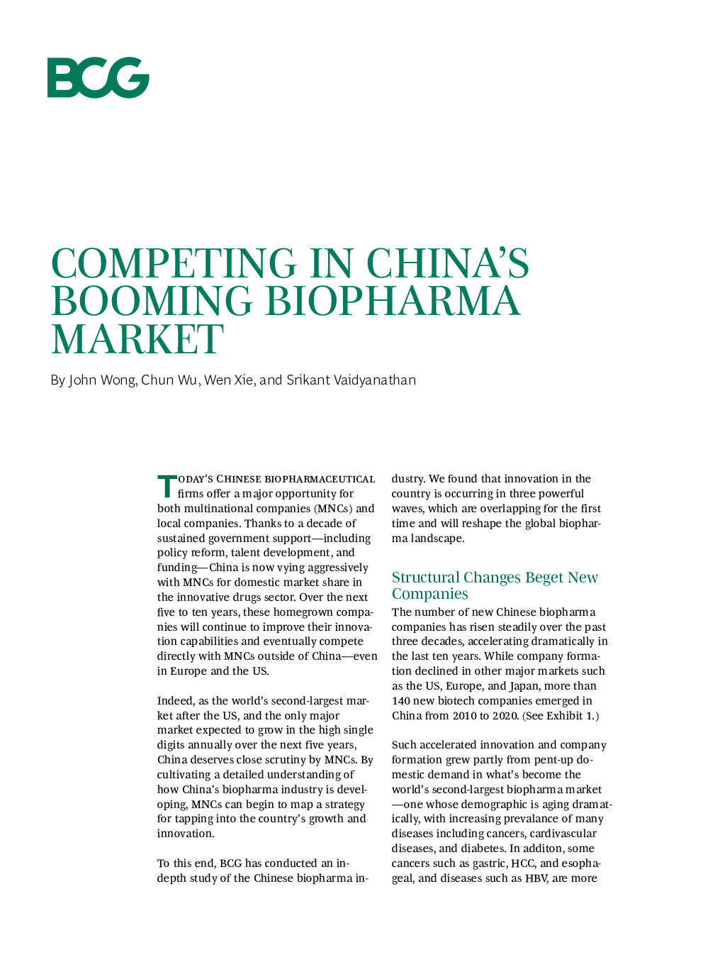 Competing In China’s Booming Biopharma Market