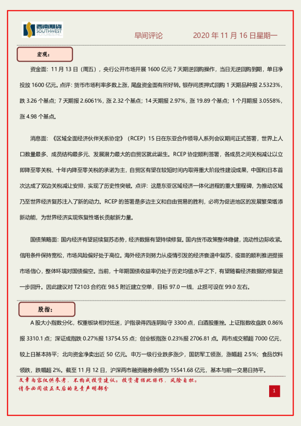早间评论