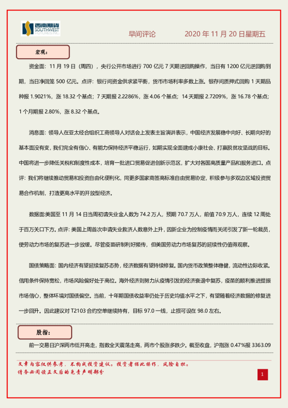 早间评论