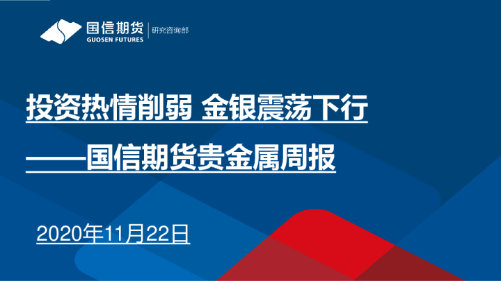 贵金属周报：投资热情削弱 金银震荡下行