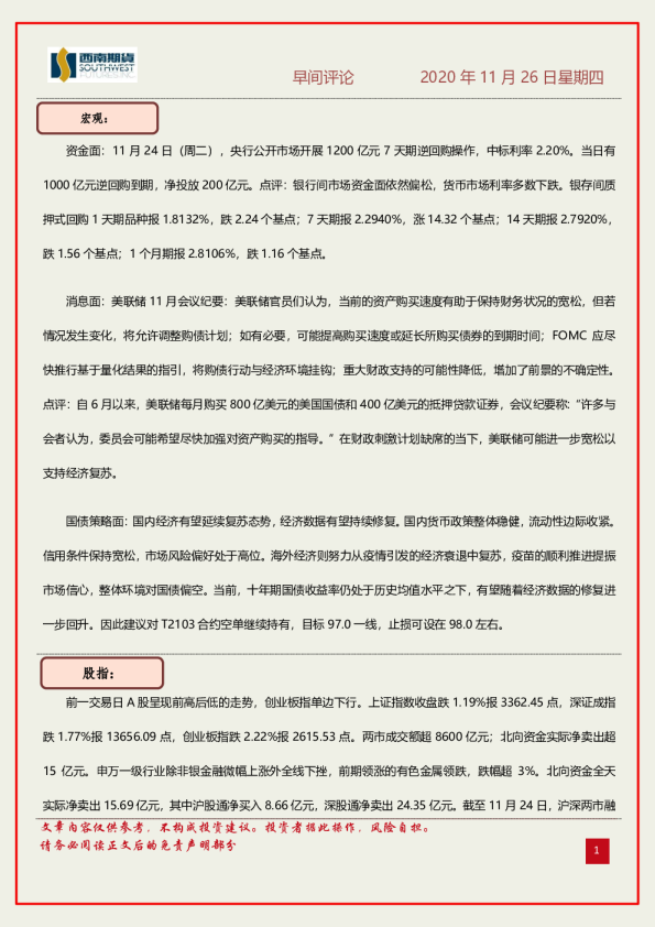 早间评论