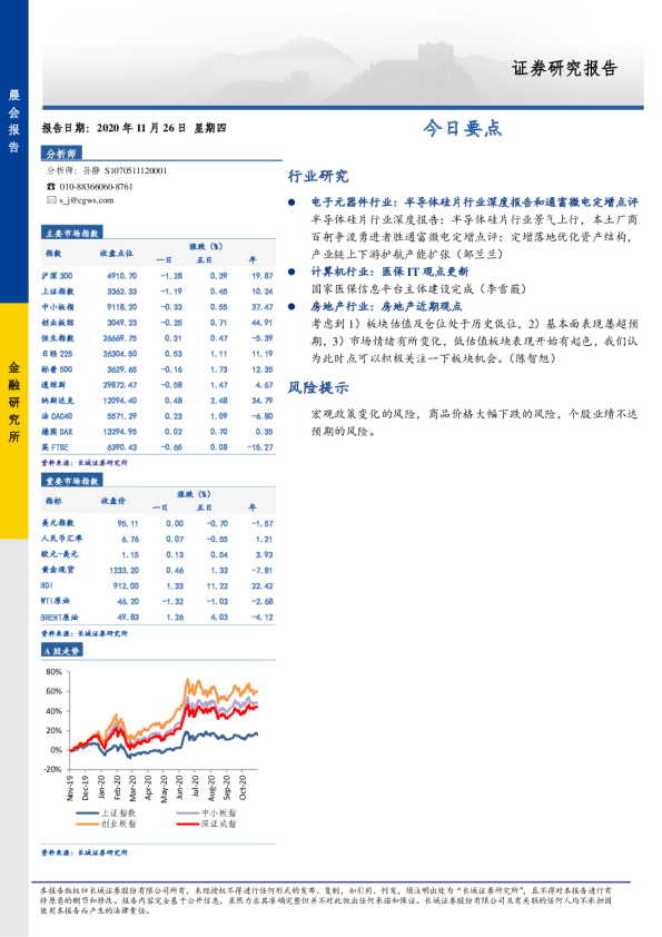 长城证券晨会报告
