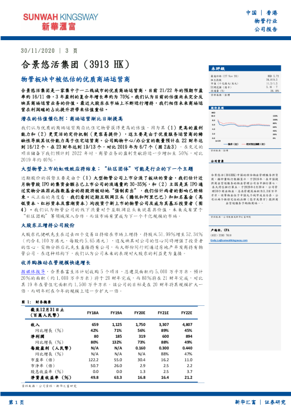 物管板块中被低估的优质商场运营商