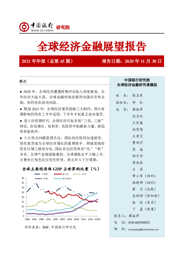 全球经济金融展望报告