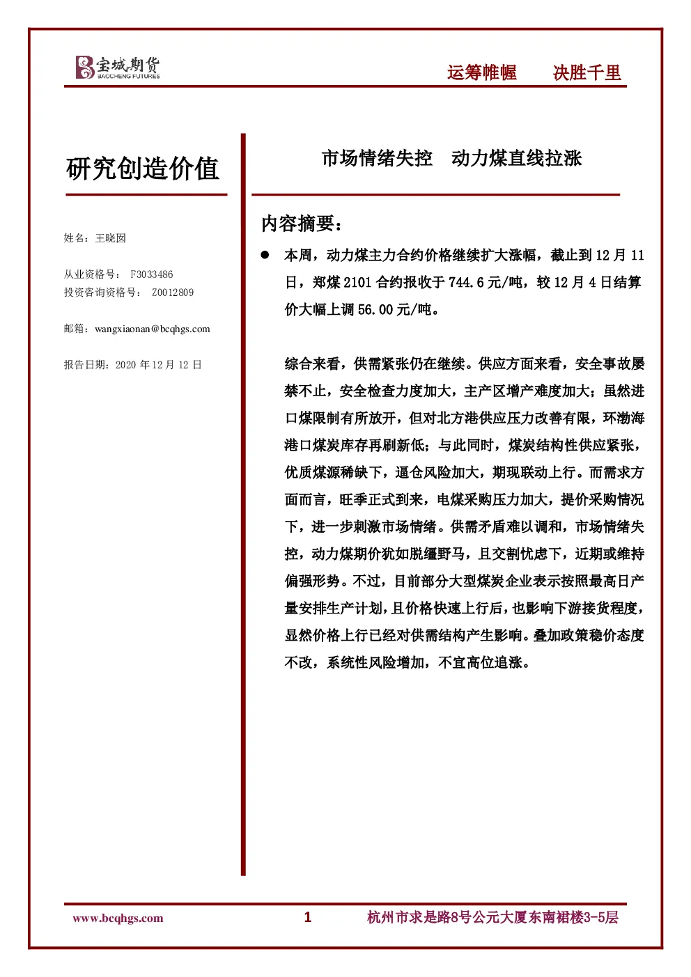 报告封面