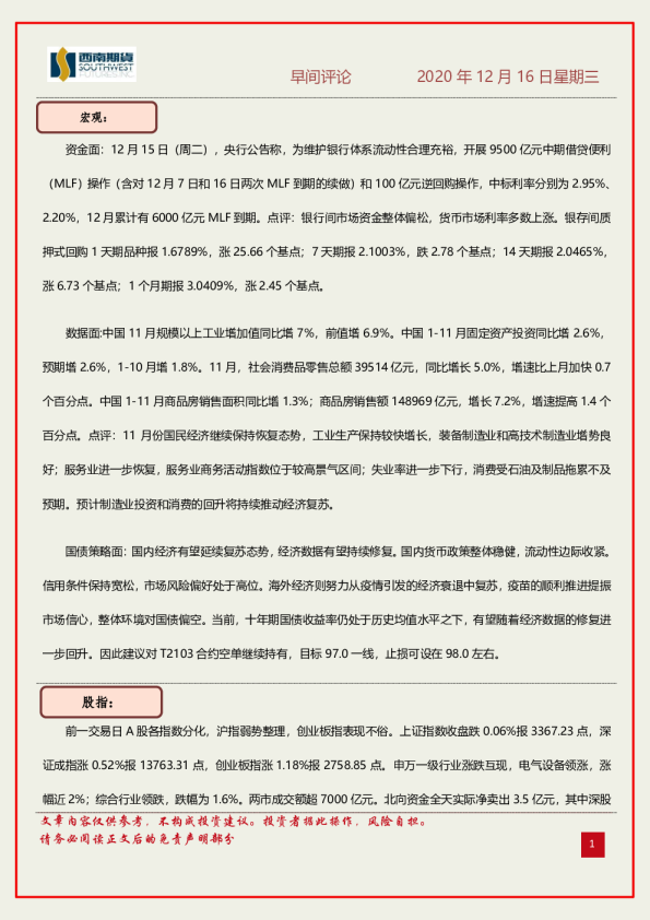 早间评论