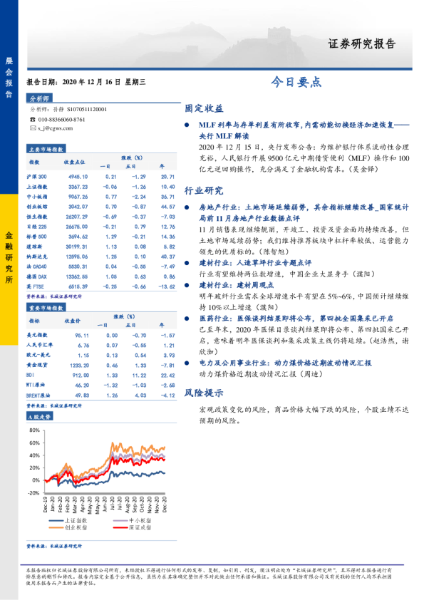 长城证券晨会报告