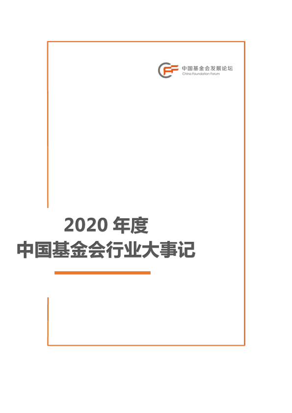 2020年度中国基金会行业大事记