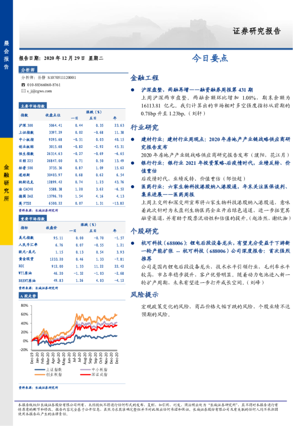 长城证券晨会报告
