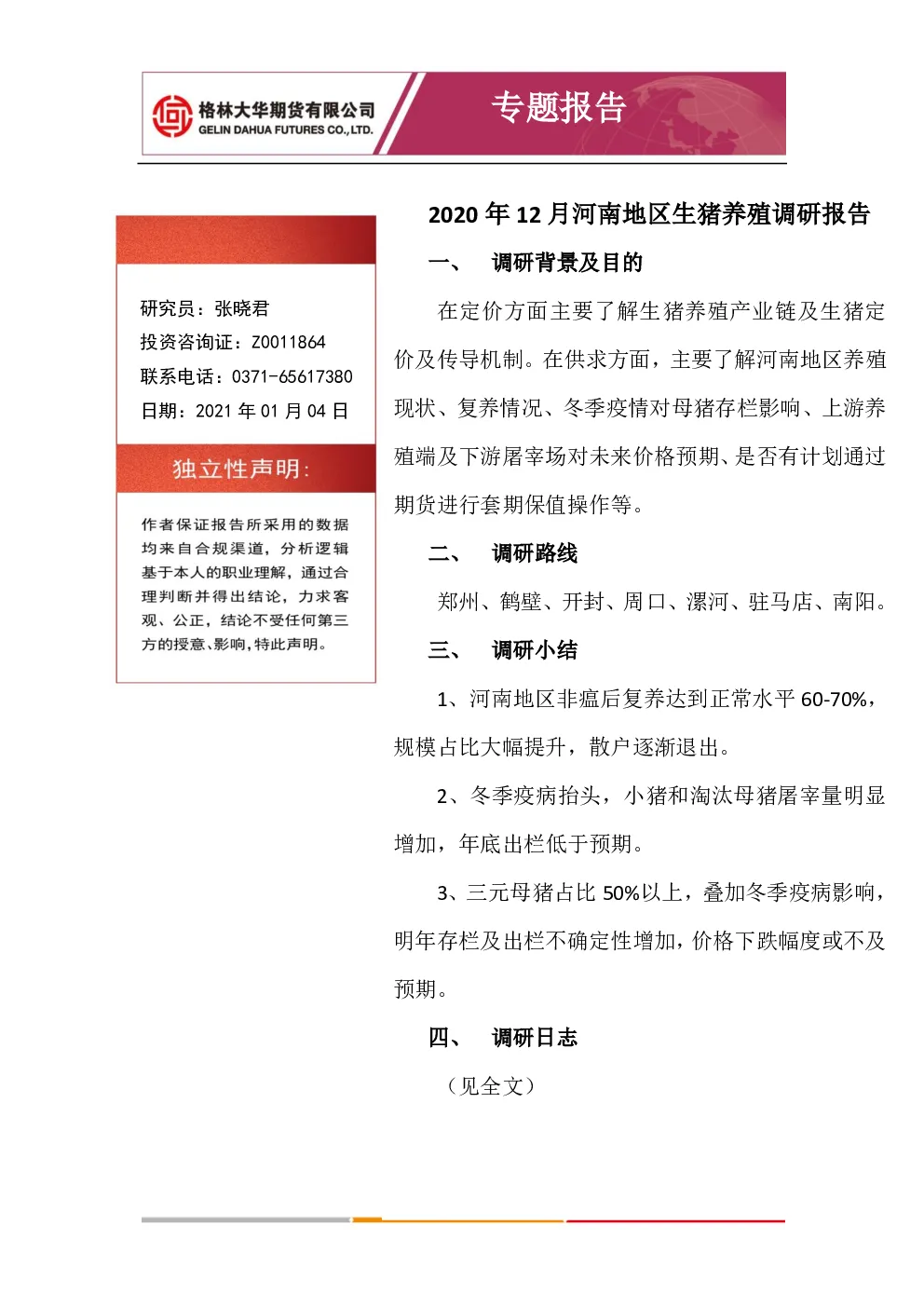 报告封面