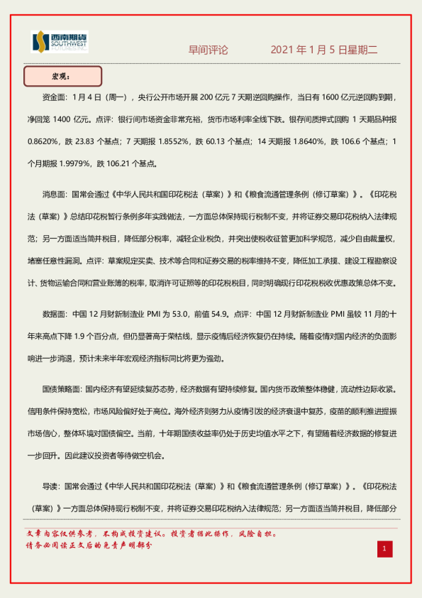 早间评论