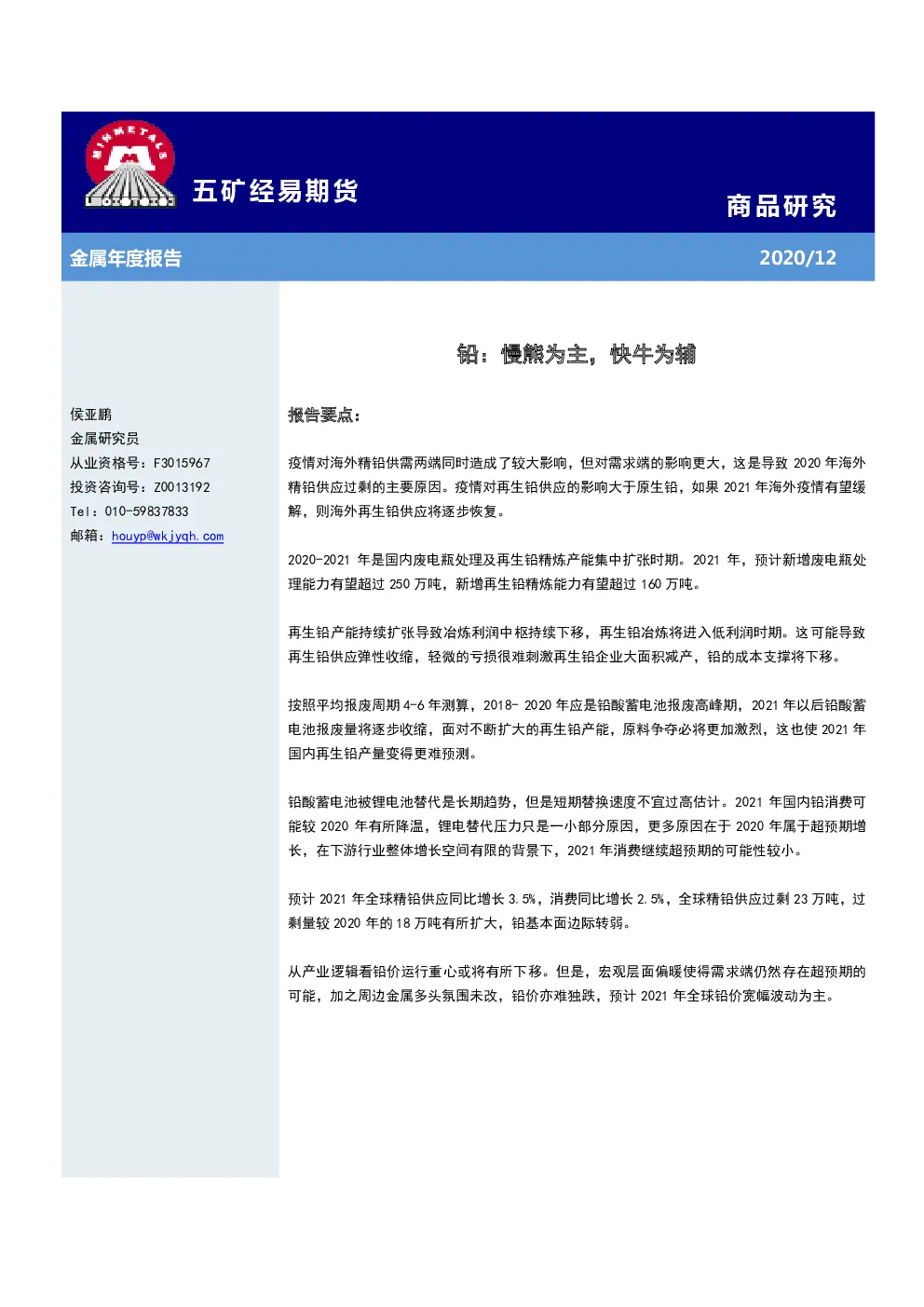 报告封面