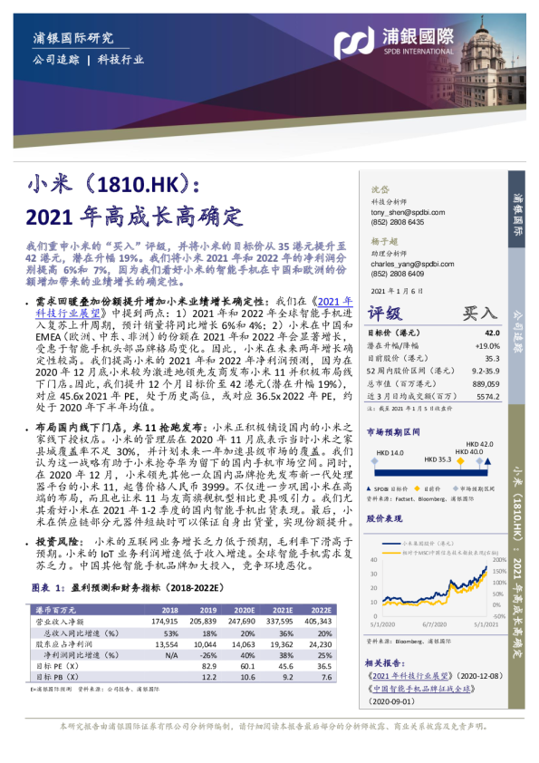 2021年高成长高确定