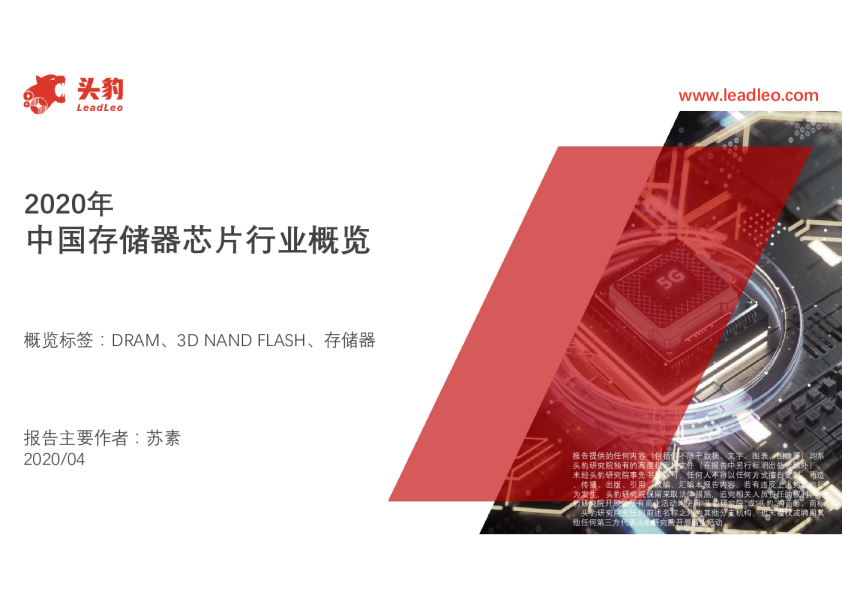 2020年中国存储器芯片行业概览